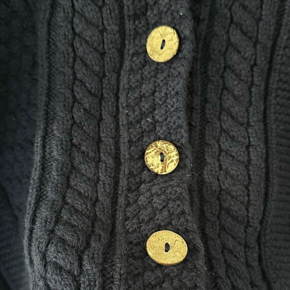 Celtic & Co. The Shetland Cardigan Navy Blue Sz M - Picture 6 of 9